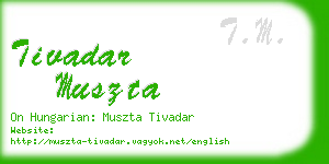 tivadar muszta business card